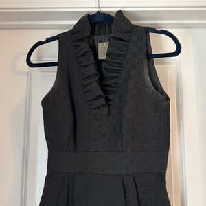 Gorgeous ruffle collar black dress!